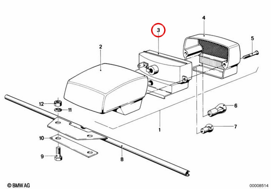 ** OEM 63211243685 Heckpilotunterstützung für BMW E36 (316i, 318i, 320i, 323i, 325i, 328i, M3). Original BMW. **