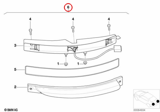 Izquierdo rear pilot OEM 63214859157 for BMW E52. Original BMW.