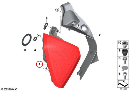 Fanale posteriore sinistro OEM 63215A449A4 per MINI Cooper R56, R57, R58, R59... e altro ancora. MINI originale.