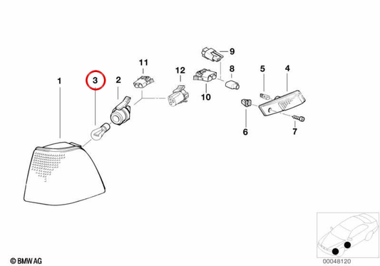 Lampada freccia ambra PY21W 12V 21W OEM 63217160791 per BMW E87, E82, F20 e MINI R50, R56, F56, R55… e altro. Originale BMW e MINI