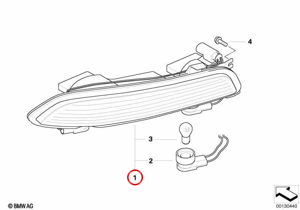 Izquierdo posteriore pilota OEM 63217841121 per BMW E63 ed E64. BMW originale.