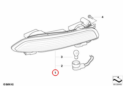 Izquierdo posteriore pilota OEM 63217841121 per BMW E63 ed E64. BMW originale.