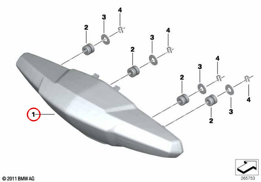 Combinação de lanterna traseira LED OEM 63218525446 para motocicletas BMW K1600GT, K1600GTL, C650GT. Originais BMW Motorrad.