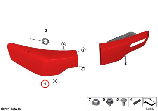 Pilote arrière Izquierdo OEM 63219448809 pour BMW x2 U10. Éclairage arrière BMW d'origine installé dans la nageoire côté gauche. Remplacement BMW d'origine.