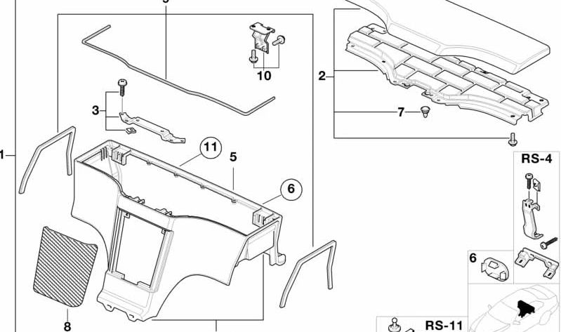 Juego de Piezas de Fijación para varios modelos/series de BMW (OEM 51168399419). Original BMW