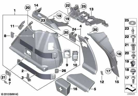 Befestigungsschraube für mehrere BMW -Modelle/-serien (OEM 5147916616). Original BMW