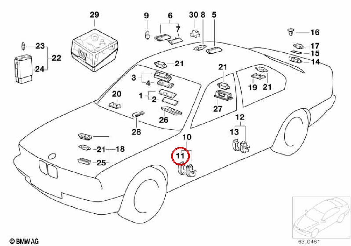 Left Length Left OEM 63311374283 for BMW E32. Original BMW.