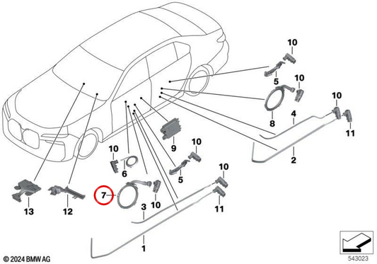 Guide LUZ OEM LUZ 63315A5A2B0 pour BMW G70. BMW d'origine.