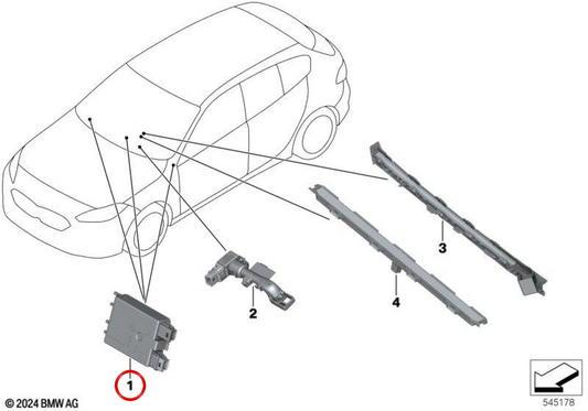 Centralina luci interne a LED OEM 63315B610A6 per BMW Serie 1 F20, F21, F22... e altro ancora. BMW originale.