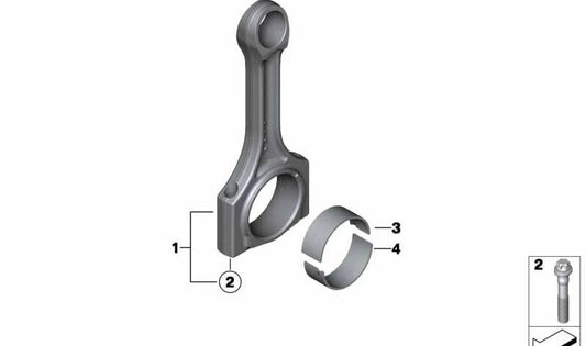 Juego de biela OEM 11247812641 para MINI R56 LCI, Clubman R55 LCI, Cabrio R57 LCI, Countryman R60, Paceman R61... y más. Original MINI.