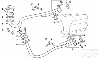 Válvula antirretorno OEM 11721704257 para BMW E31, E38. Pieza para sistema de reducción de emisiones. Original BMW.