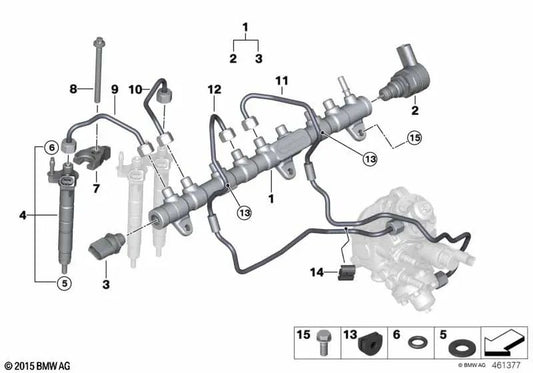 BMW shock absorber series 3 E90N, E91N, E92, E92N, E93, E93N, F30, F30N, F31, F31N, F34, F34N, G20, G20N, G21, Series 4 F32, F32N, F33, F33N, F36, F36N, 5 F07, F07N, F10, F10N, F11, F11N, G30, G30N, G31, G31N, SÉRIE 6 F06, F06N, F12, F12N, F13, F13, F13