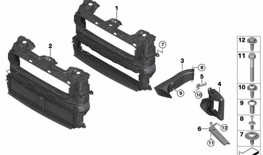 Conducto de aire freno derecho OEM 51747365908 para MINI Clubman F54, F54 LCI. Original MINI.
