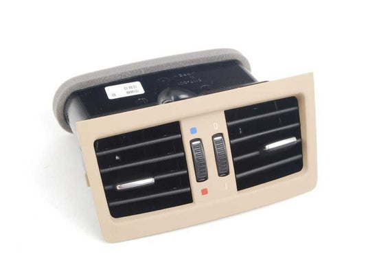 Rejilla de ventilación trasera OEM 64227210648 para BMW E90, E91 (316d, 316i). Color beige savanna. Pieza original BMW.