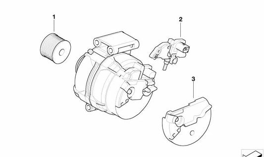 Polea del generador OEM 12317531387 para MINI R50, R52 Cooper y One. Original MINI.