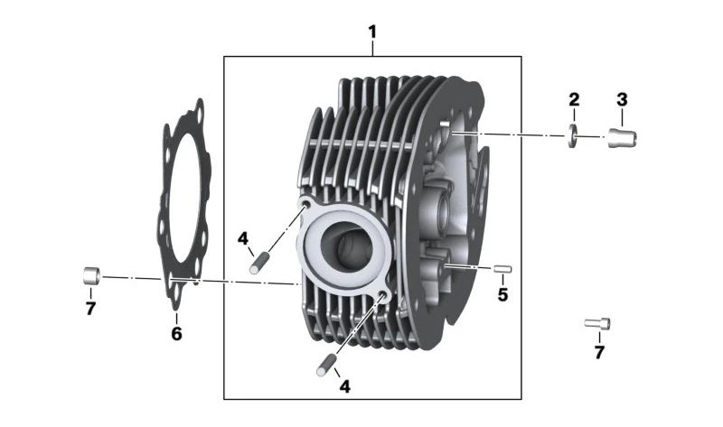 Junta culata motor OEM 11128409885 para BMW Motorrad R 18, R 18 Classic, R 18 Roctane, R 18 B, R 18 Transcontinental. Compatible con modelos RK34 y RK35. Original BMW Motorrad.