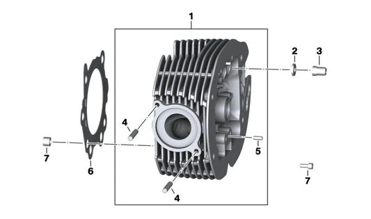 Junta culata motor OEM 11128409885 para BMW Motorrad R 18, R 18 Classic, R 18 Roctane, R 18 B, R 18 Transcontinental. Compatible con modelos RK34 y RK35. Original BMW Motorrad.