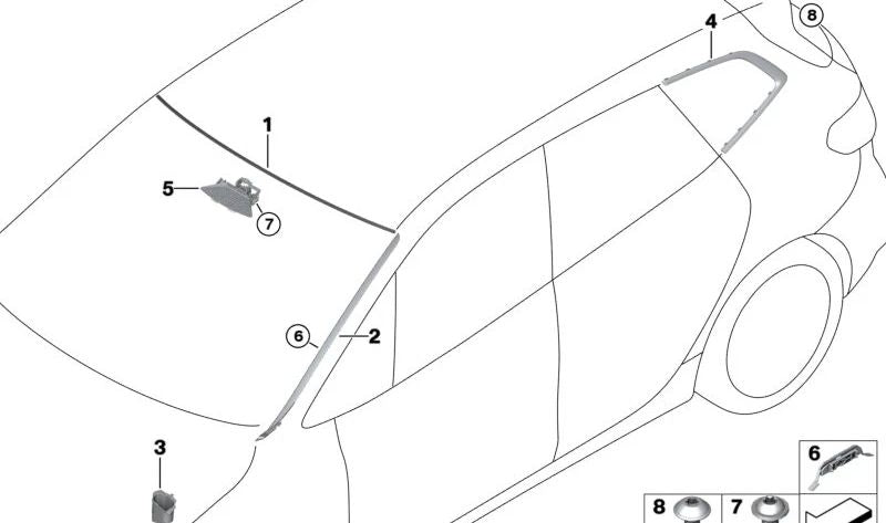 Soporte de cámara OEM 51315A709D4 para BMW Serie 2 U06 (216i, 218i, 218d, 220d) con tracción delantera. Compatible con modelos desde 2021. Pieza original BMW.