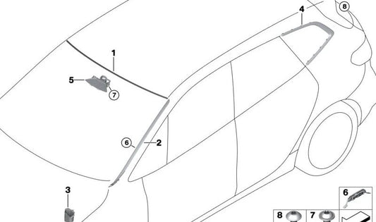 Soporte de cámara OEM 51315A709D4 para BMW Serie 2 U06 (216i, 218i, 218d, 220d) con tracción delantera. Compatible con modelos desde 2021. Pieza original BMW.