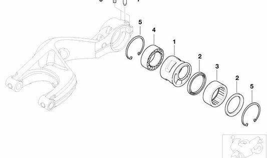 OEM SAFETY RING 07119934735 for bmw K60 (HP4RACE), K66 (m 1000 RR), K71 (F 800 GT) and more. Original BMW Motorrad.