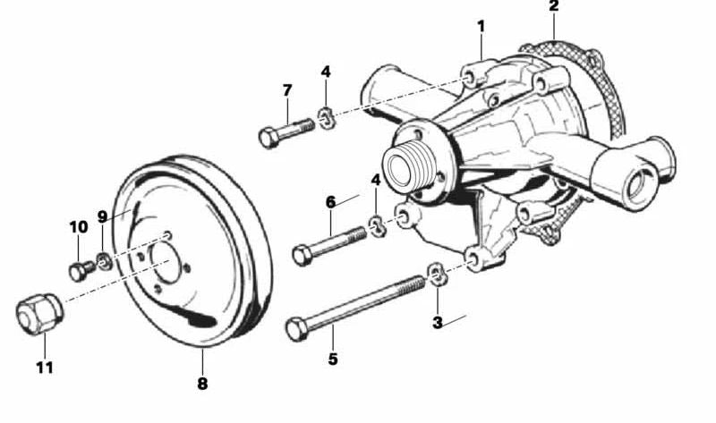 Board without asbestos Oem 11511309692 for BMW E30. Original BMW.