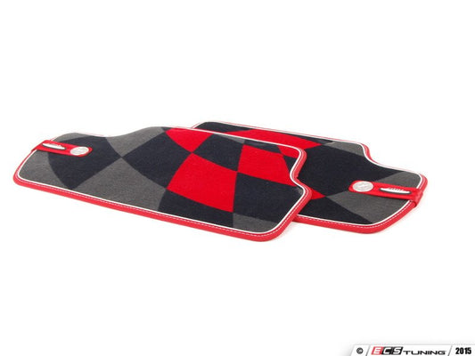 Juego de alfombrillas textiles traseras JCW Pro OEM 51472354179 para MINI F56, F56 LCI, F56 BEV, F56 BEV LCI, F65… y más. Original MINI
