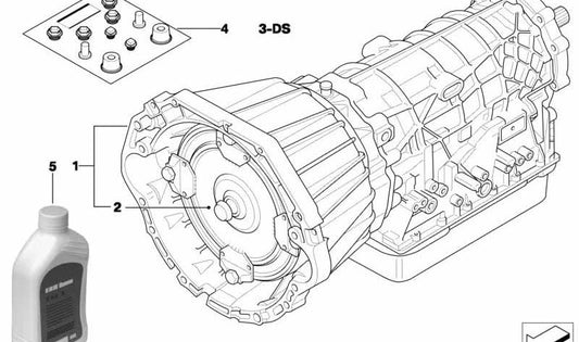 Torque converter (automatic box) OEM 24401423952 for BMW X5 E53 4.4I (FB41, FB42) with A5S440Z automatic change. Original BMW.