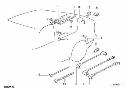 Dämpfungsstück para BMW Serie 3 E36 (OEM 51488133384). Original BMW.