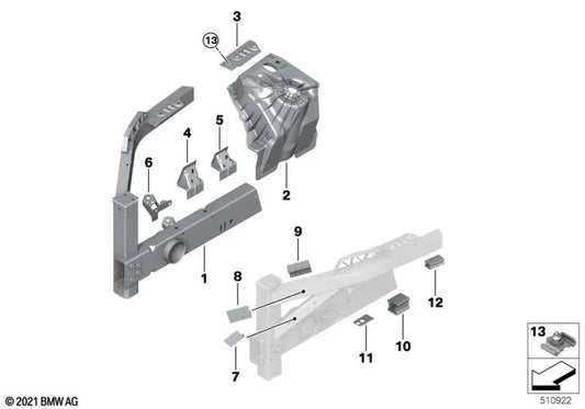 Left engine mount for BMW i I20 (OEM 41009880895). Original BMW.