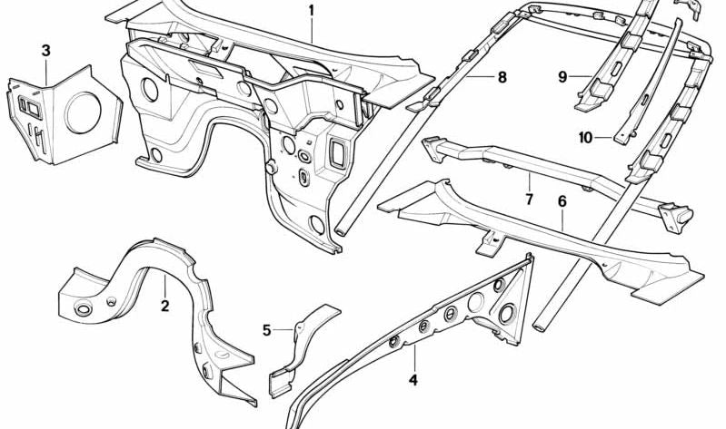 Verrouillage gauche OEM 41142291811 pour BMW Z1. BMW d'origine.