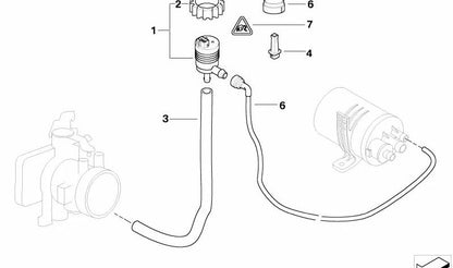 Válvula de ventilación del depósito OEM 13901705497 para BMW E46, E39, E38, E53 X5. Original BMW.
