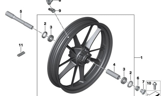 Front Enduro Wheel OEM 36317923192 for bmw r 1300 gs motorcycles, R 1300 GS Adventure. Original BMW Motorrad.