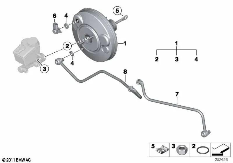 Amplificador de fuerza de frenado para BMW E89 (OEM 34336786750). Original BMW