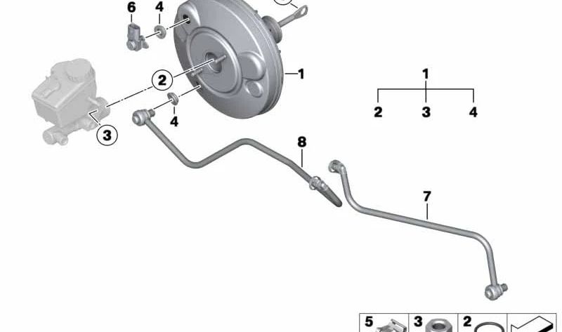 Tubería de vacío OEM 11667594469 para BMW Z4 E89 sDrive18i, sDrive20i y sDrive28i. Compatible con motores N20 desde 2011 hasta 2016. Recambio original BMW.