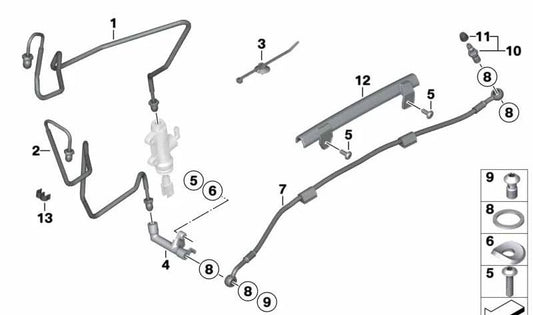 Adaptador de freno OEM 34327679297 para motos BMW R 1200 GS, R 1200 GS Adventure, R 1200 RT, R 900 RT, R 1200 ST. Original BMW Motorrad.
