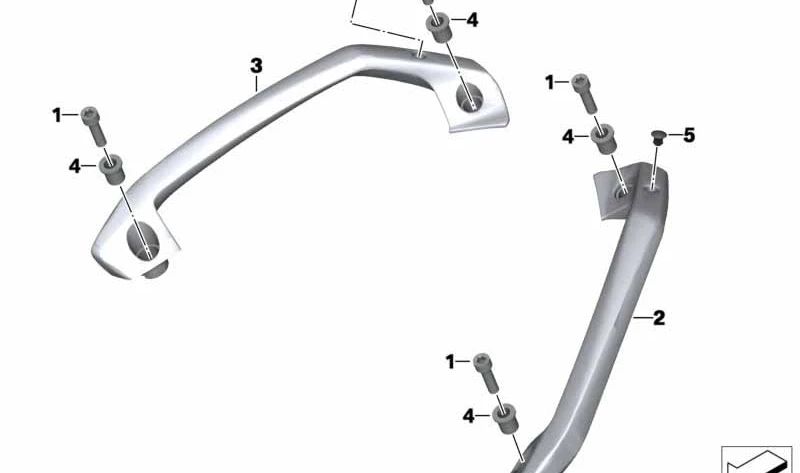 OEME ESidero OEM 46727724885 Para motocicletas esportivas BMW C 600, C 650 Sport. BMW Motorrad original.