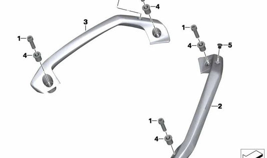 OEME ESidero OEM 46727724885 Para motocicletas esportivas BMW C 600, C 650 Sport. BMW Motorrad original.