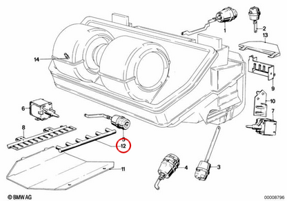 Conector de calefacción OEM 64111367836 para BMW E23. Original BMW.