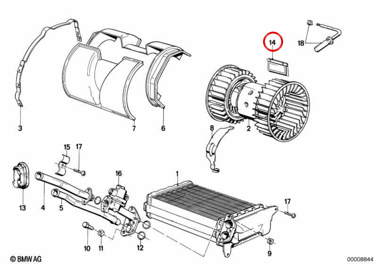 OEM 6411111372653 Antiretorventil für BMW E30. Original BMW.
