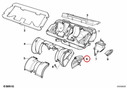 Left gate heating Oem 64111384321 for BMW E34. Original BMW.