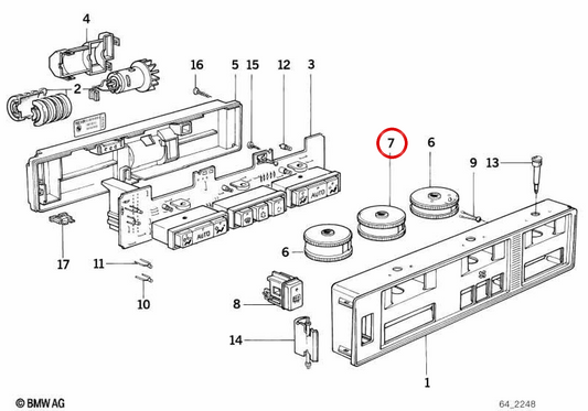 OEM 64111390689 Régulateur de vitesse du ventilateur pour BMW E34, E32. BMW d'origine.