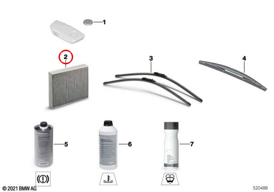 Filtro de nanopartículas OEM 64115A30A93 para BMW iX (I20). Original BMW.