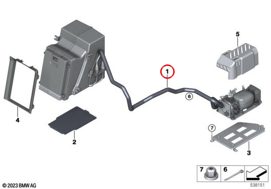Portable Nevera OEM 64115A7C7F9 für BMW X3 G01, X4 G02. Original BMW.