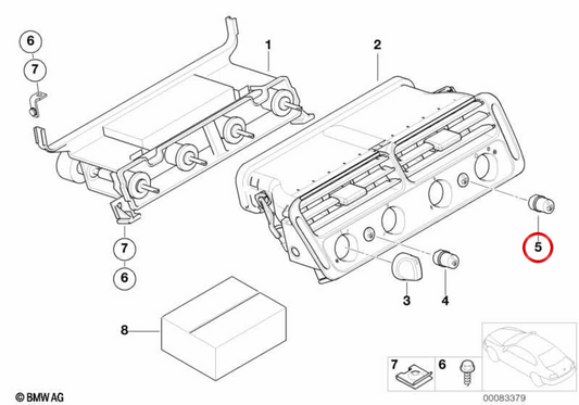 OM 64116906194 Pulsante linte posteriore per BMW E52. BMW originale.