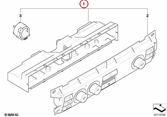 Modulo di controllo climatico OEM 64116981403 per BMW E65, E66. BMW originale.