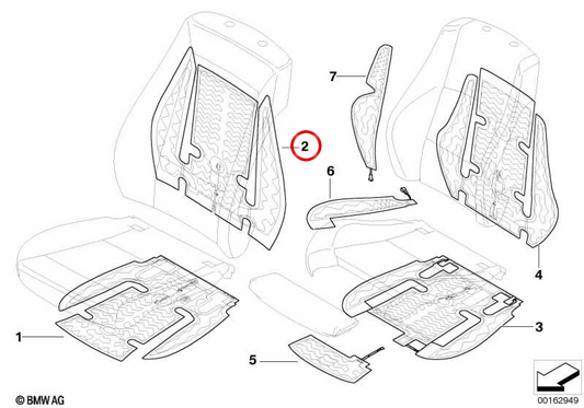 Resistenza al riscaldamento OEM 64117140536 per BMW E90, E91. BMW originale.