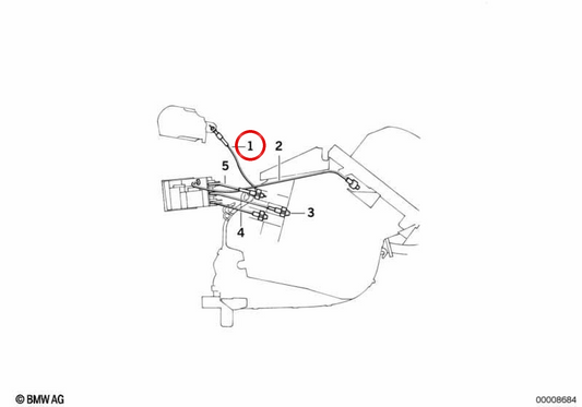 OEM 64118363538 Heizlüftungsanpassungskabel für BMW E36. Original BMW.