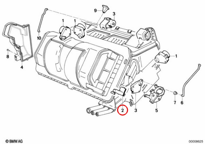 Regolamento Attuatore OEM Riscaldamento 64118364760 per BMW E36, E34, E32, E31. BMW originale.