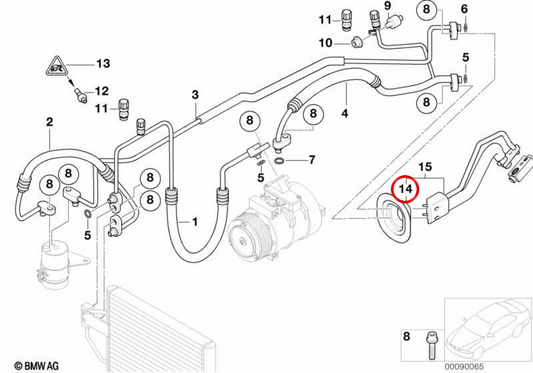 Pasamuros OEM 64118380470 para BMW E52. Original BMW.