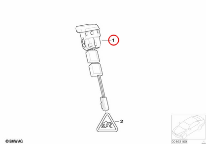 Sensor solar OEM 64118380621 para BMW E38. Original BMW.